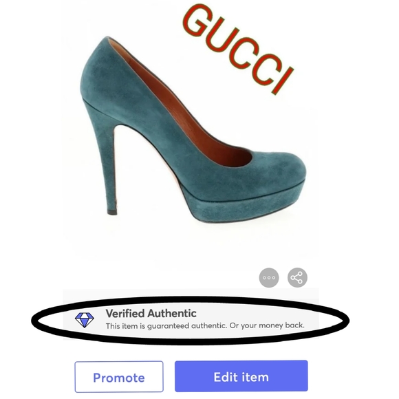 Gucci suede heels pumps shoes size 36.5 - Picture 6 of 6